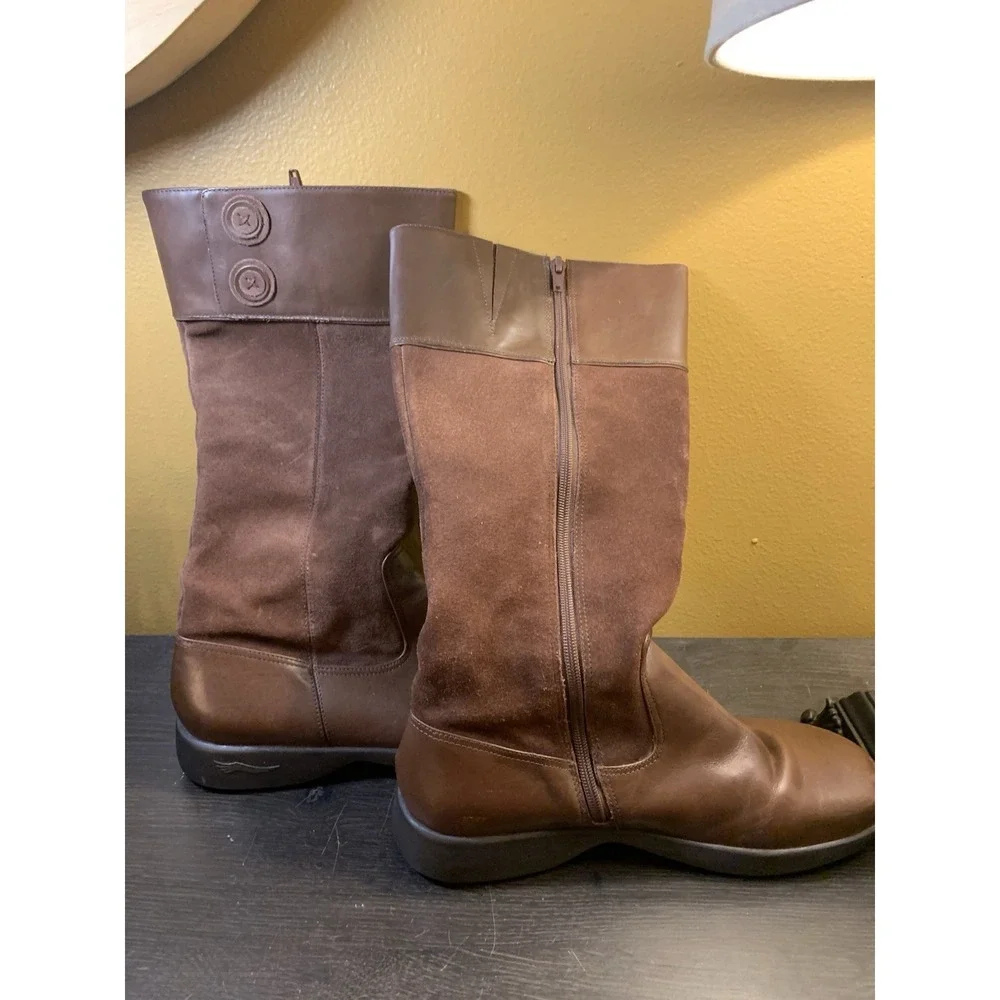 Dansko Delilah Equestrian Riding Tall Brown Boot 8.5 EU 39 Women Leather Suede